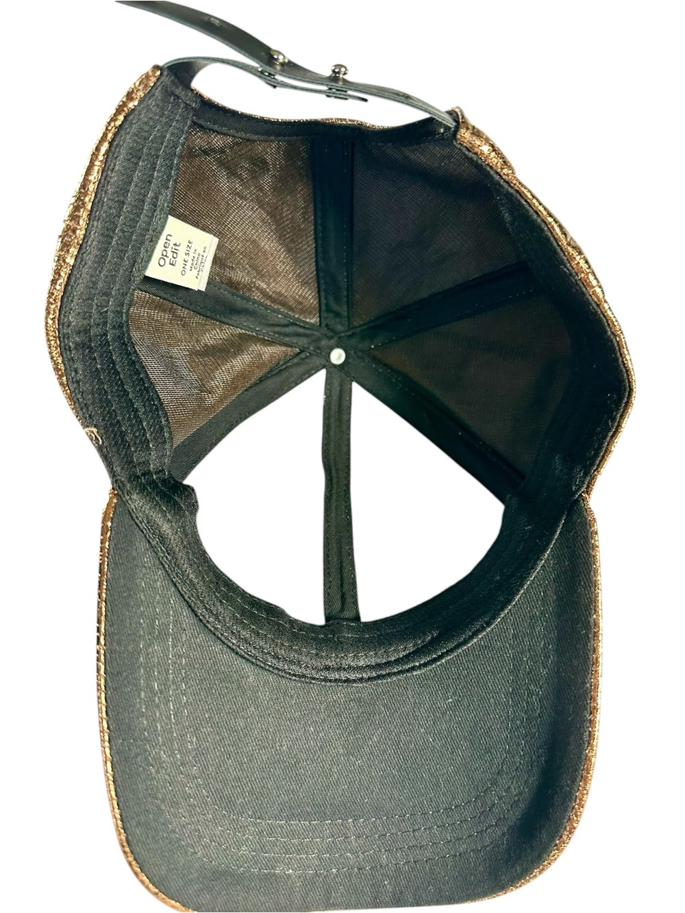 Open Edit Metallic Gold Baseball Cap - Picture 5 of 6